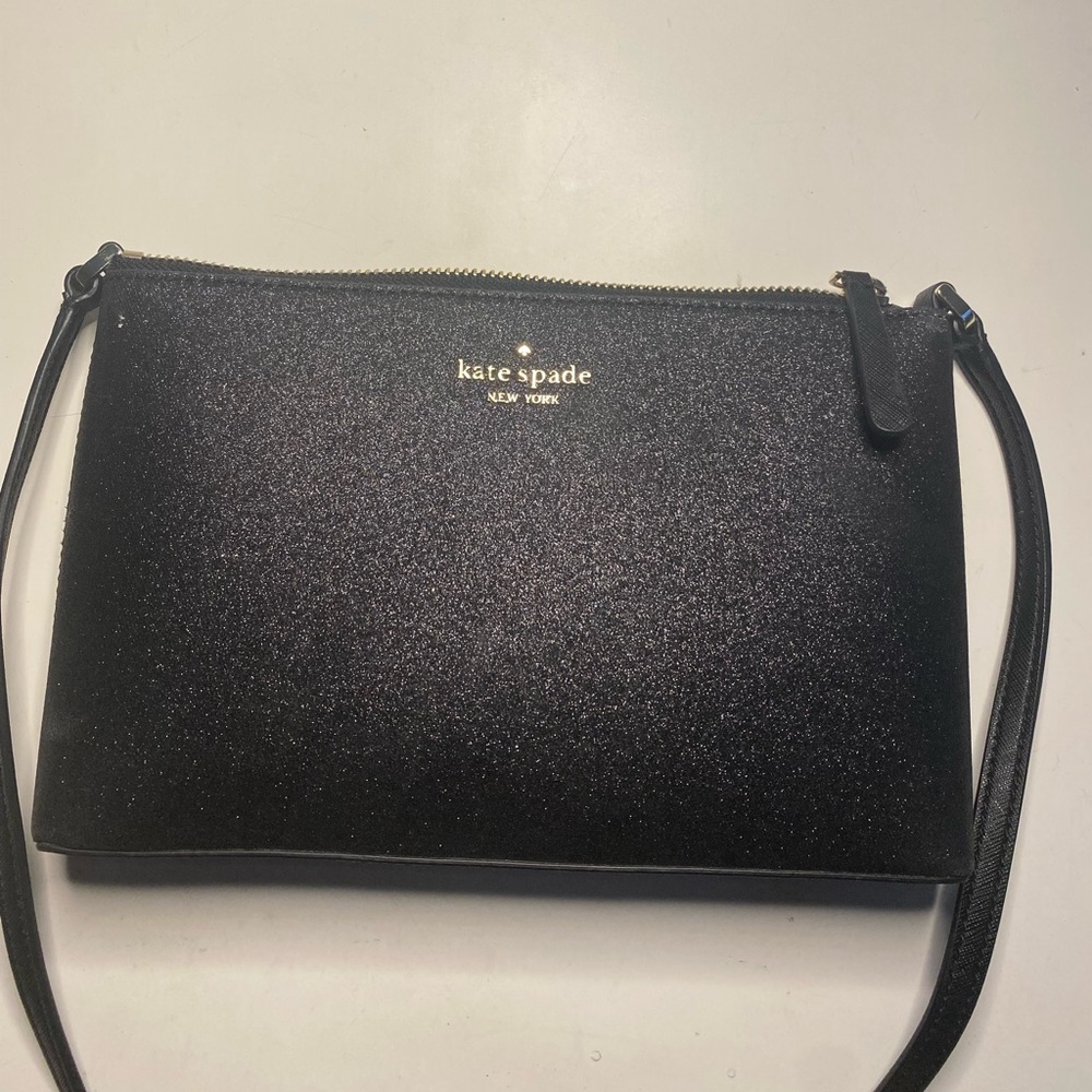 black sparkly kate spade crossbody